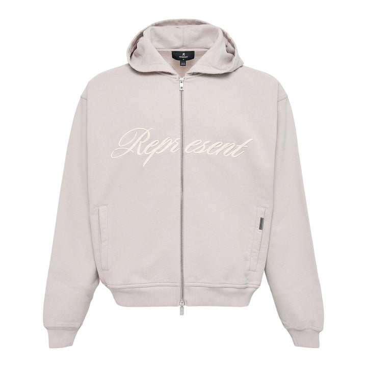 Club21 - Represent - Script Logo Zip Hoodie - SWEATSHIRTS - Brown