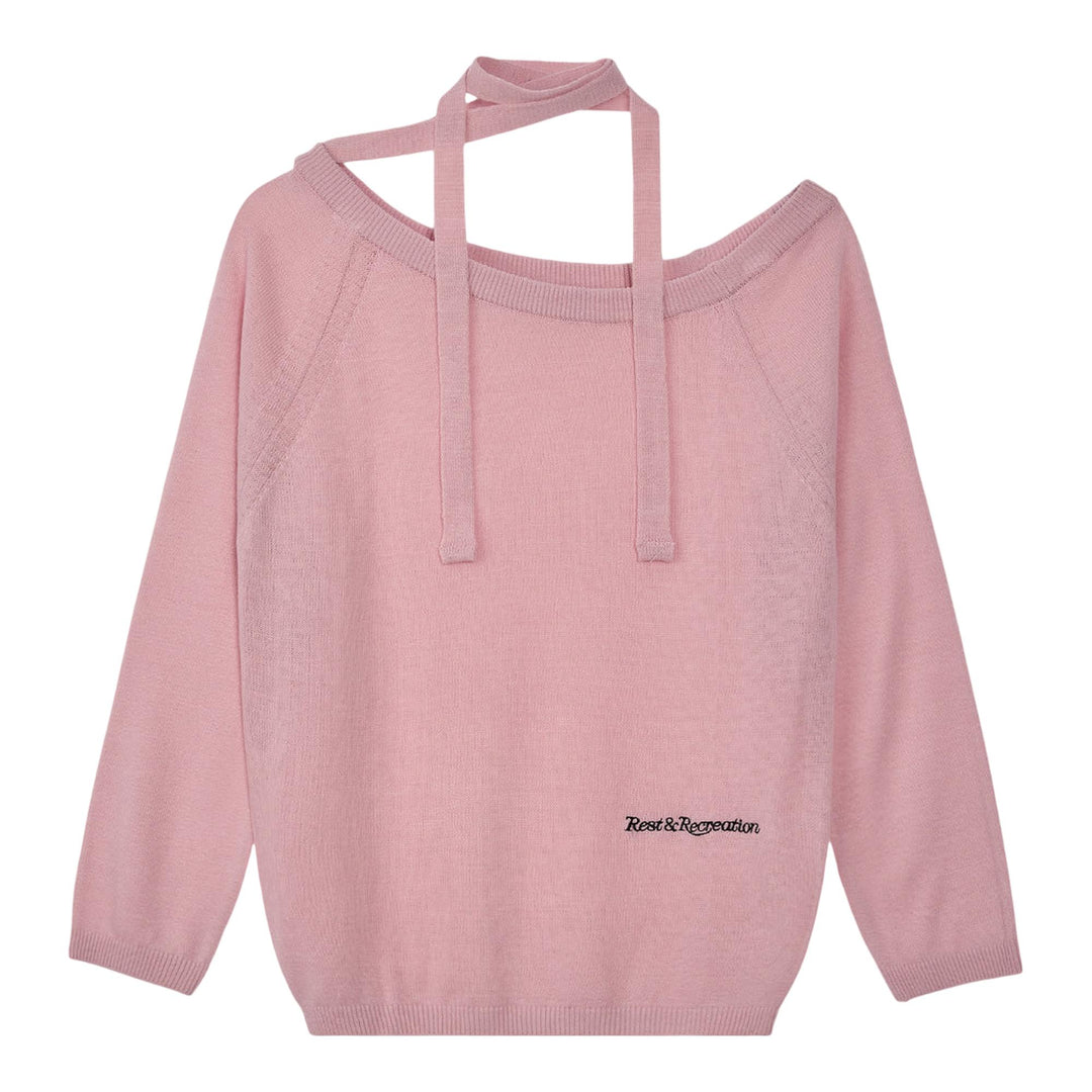 Club21 - Rest&Recreation - One-Shoulder Knit Top - KNIT TOPS - Pink