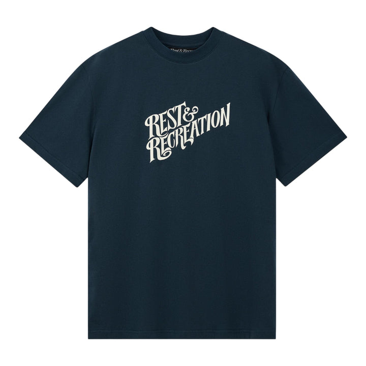 Club21 - Rest&Recreation - Oversized Wave Logo T-Shirt - TEES - Navy