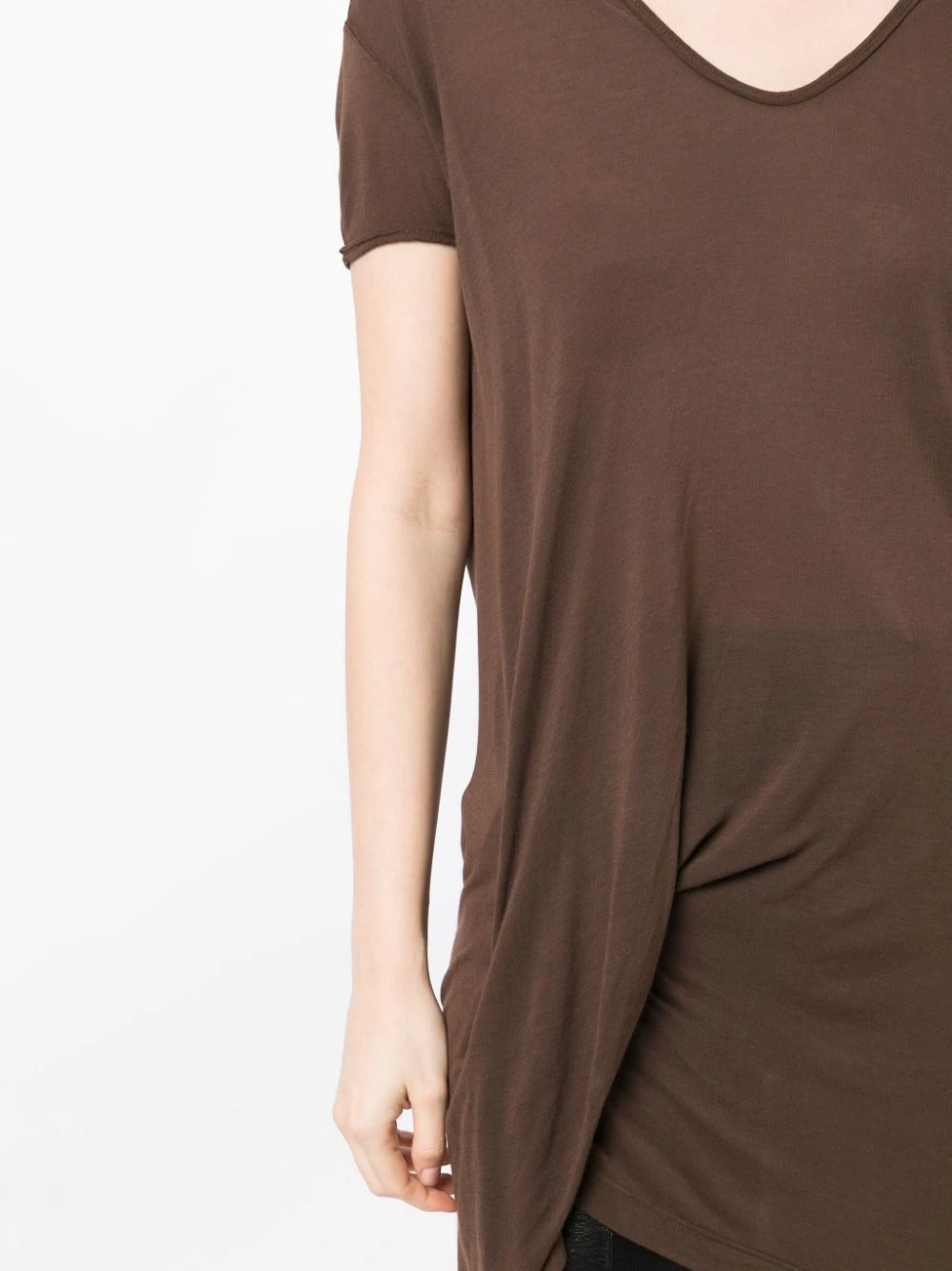 Rick-Owens-Hiked-Tee-Brown-5