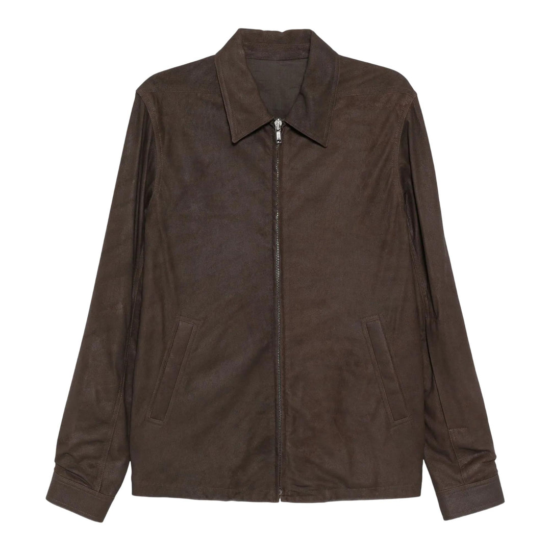 Club21 - Rick Owens - Brad Jacket Blister Lamb Leather - LEATHER - Charcoal
