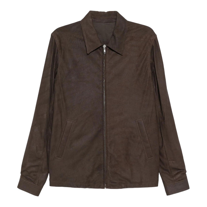 Club21 - Rick Owens - Brad Jacket Blister Lamb Leather - LEATHER - Charcoal