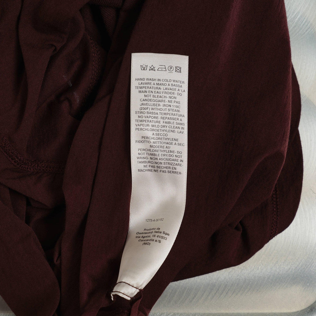Club21 - Rick Owens DRKSHDW - Cropped Small Level T Cotton Gauze Jersey - TEES - Burgundy