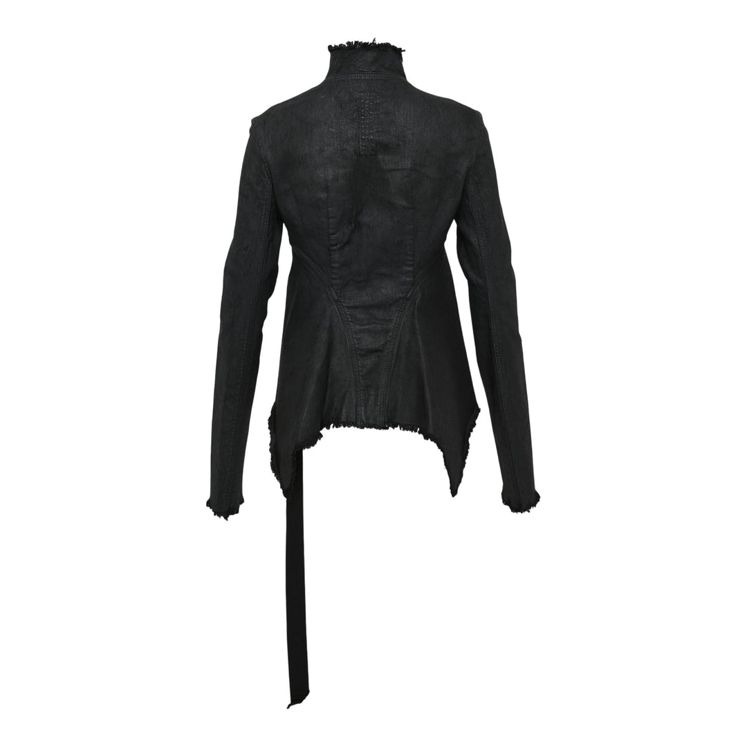 Club21 - Rick Owens DRKSHDW - Naska Gary Jacket Black Wax Stretch Denim - BLOUSON - Black