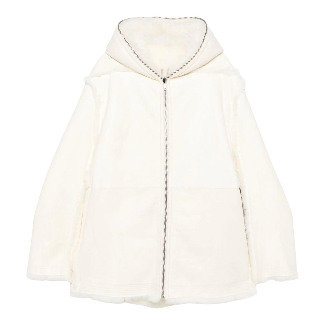 Club21 - Rick Owens - Gimp Mac Cropped Albino Shearling - LEATHER - Off-White