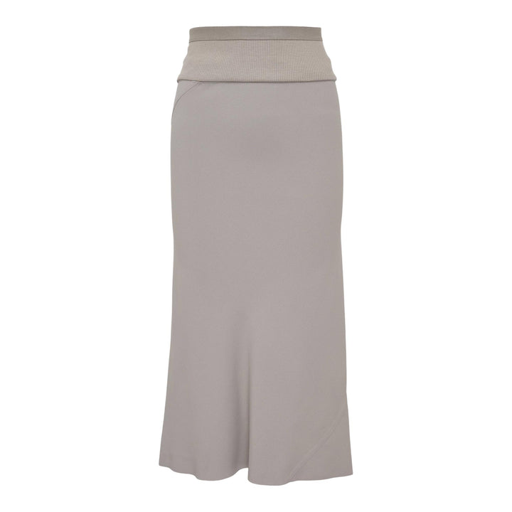 Club21 - Rick Owens - Knee Bias Skirt Heavy Cady - SKIRTS - Light Grey