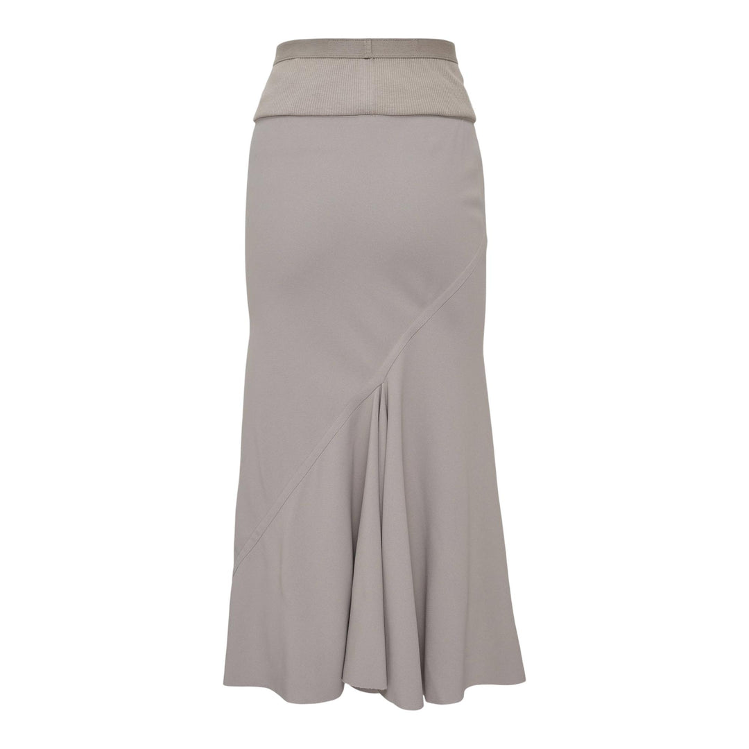 Club21 - Rick Owens - Knee Bias Skirt Heavy Cady - SKIRTS - Light Grey