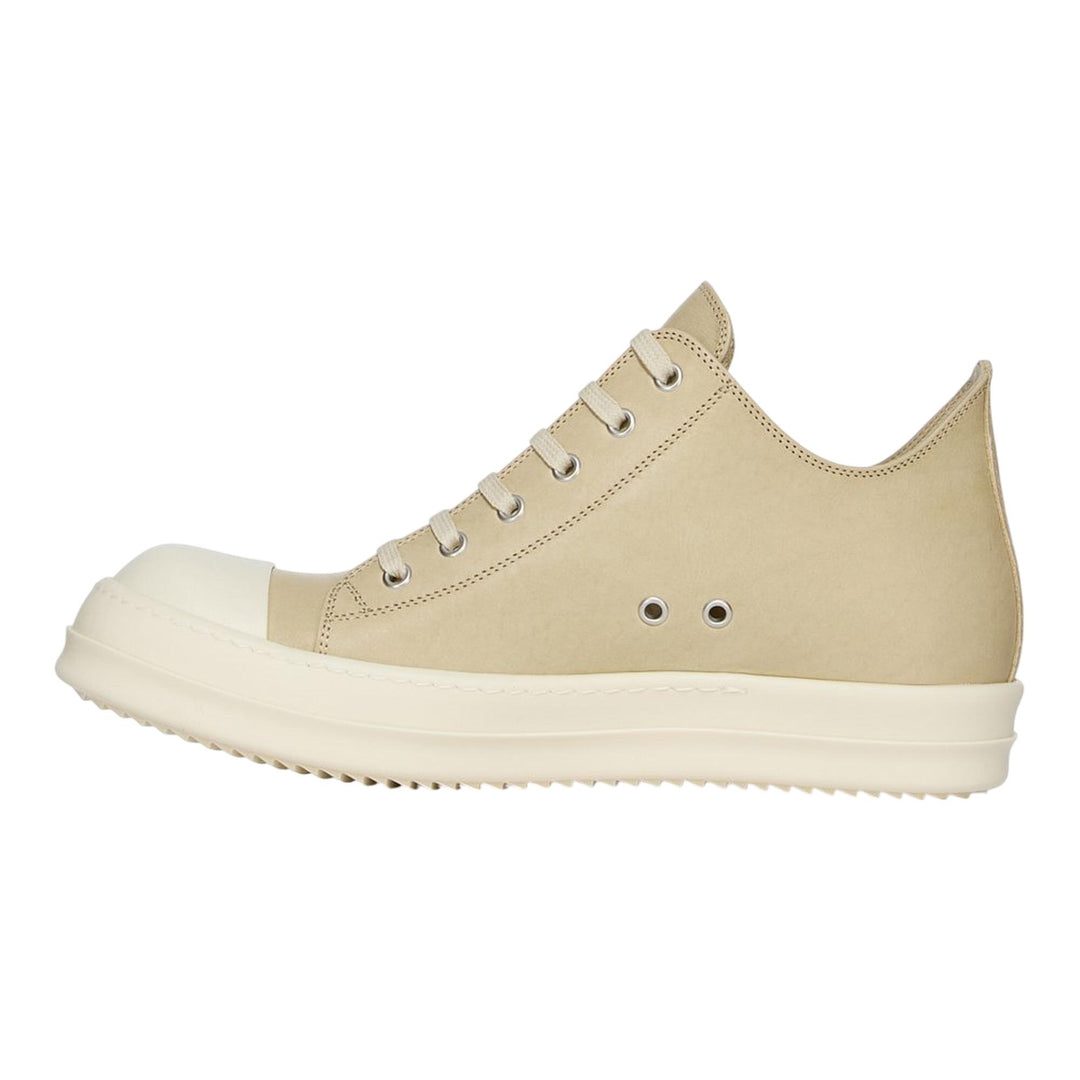 Club21 - Rick Owens - Low Sneaks Parchment Spalla Leather - SNEAKERS - Cream
