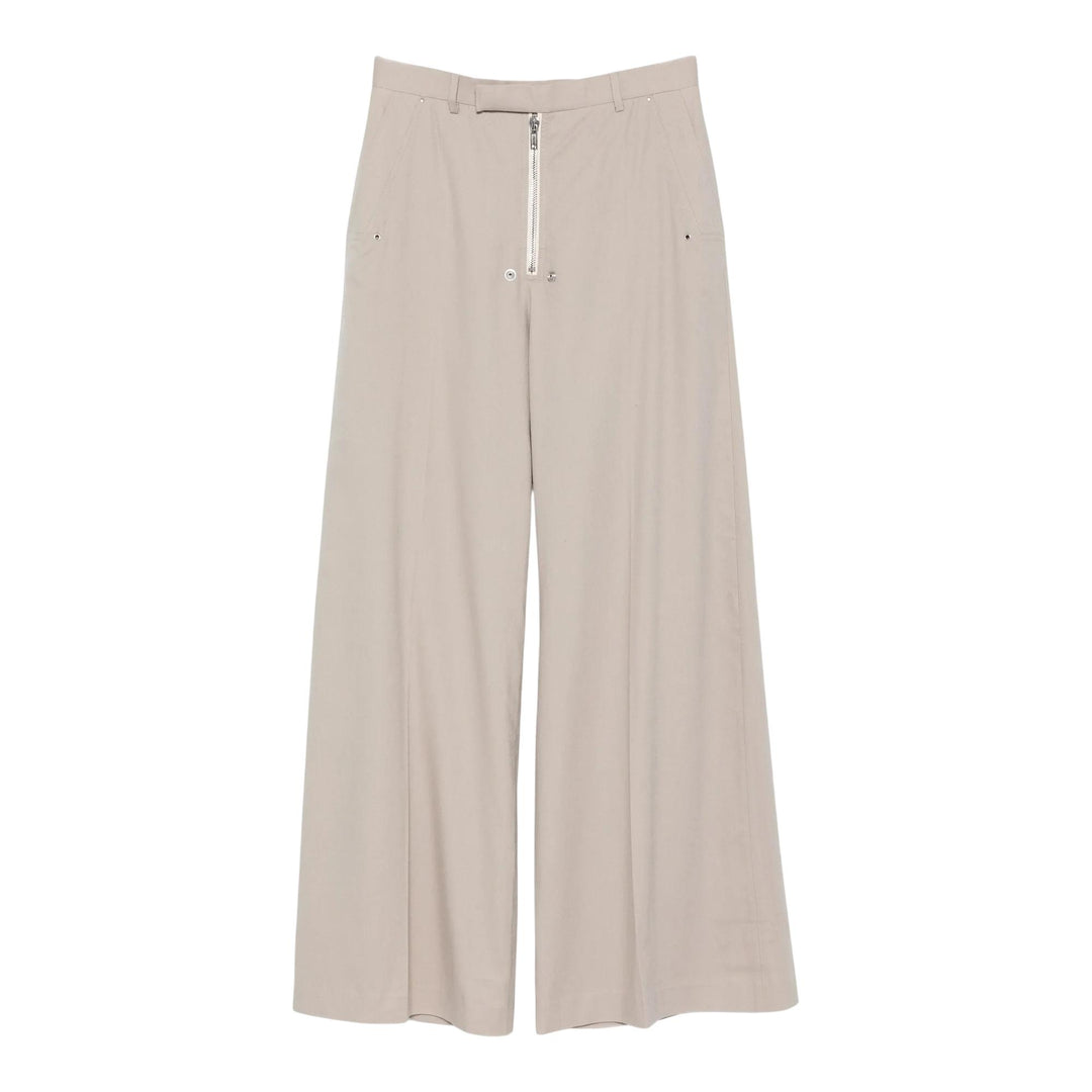 Club21 - Rick Owens - Tailored Wide Belas Wool Flannel - PANTS - Off-White