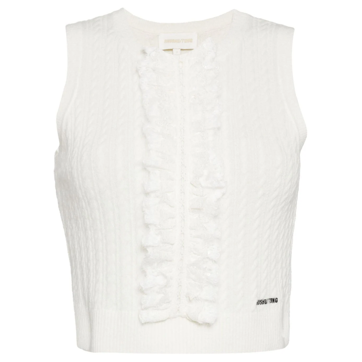 SHUSHUTONG_Embellished_Sleeveless_Knitwear_White