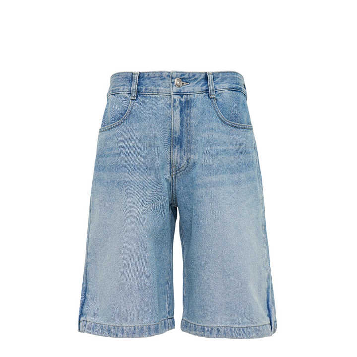 Denim Sidezip Shorts