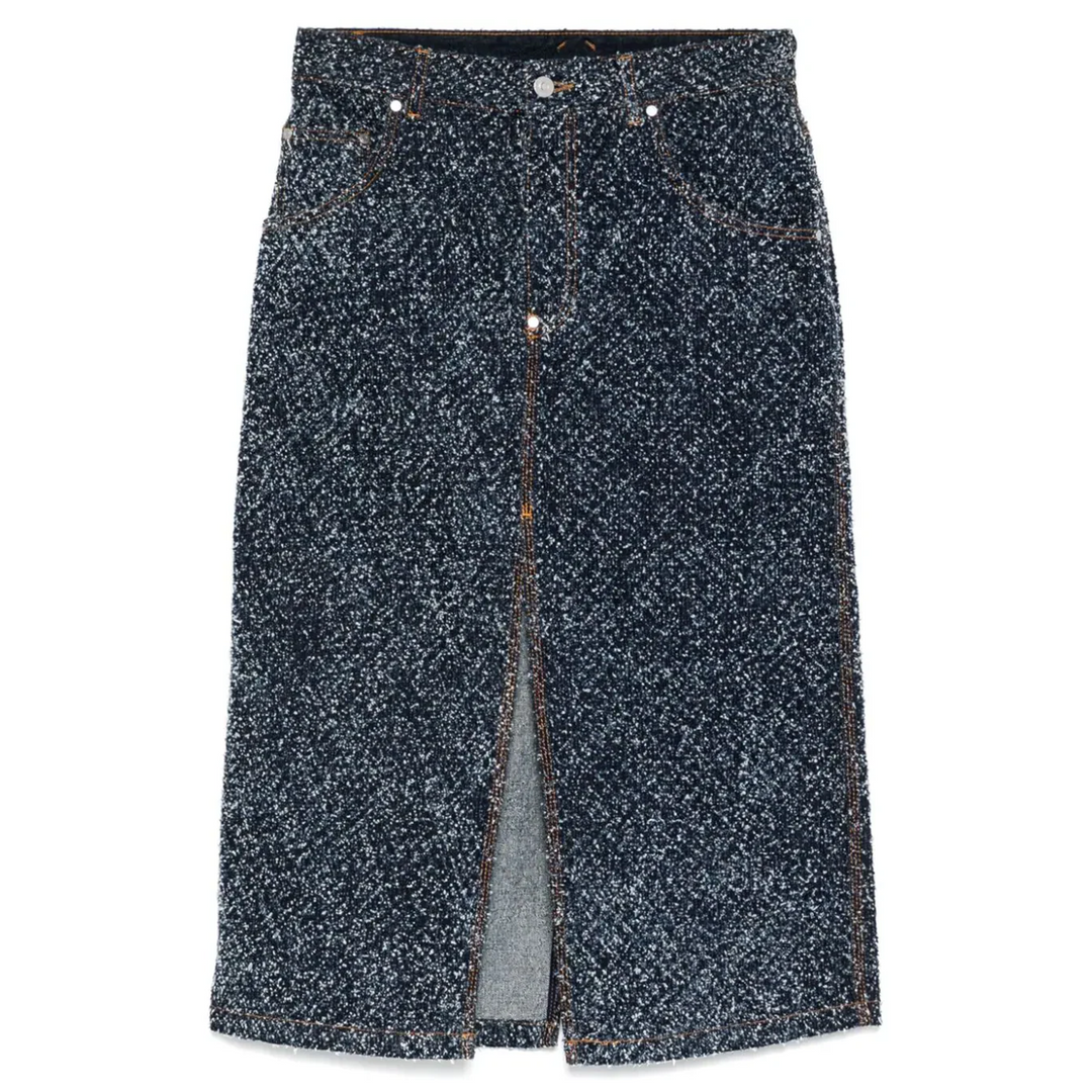 Boucle Denim Skirt