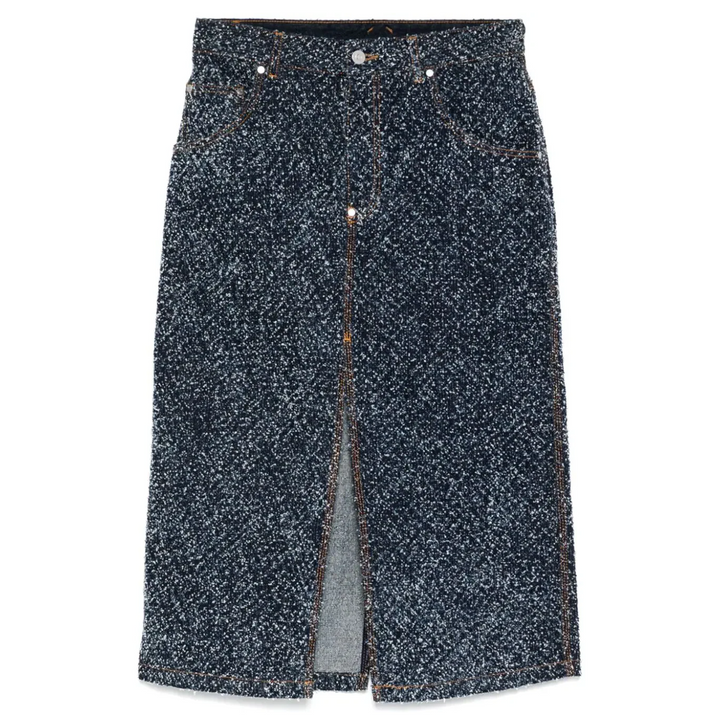 Boucle Denim Skirt