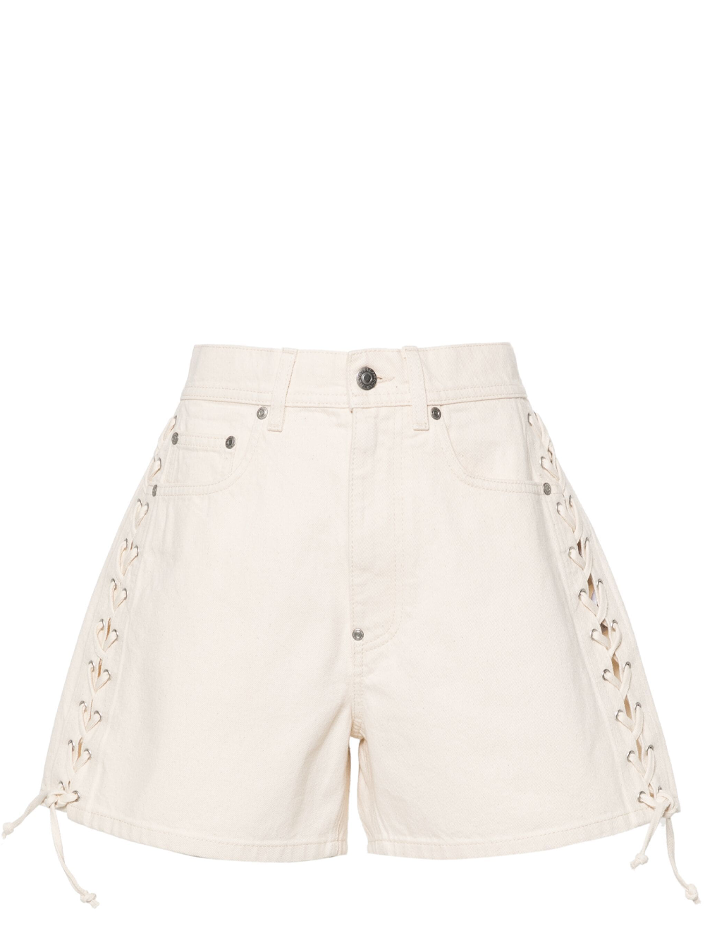 STELLA-McCARTNEY-Ecru-Side-Lacing-Shorts