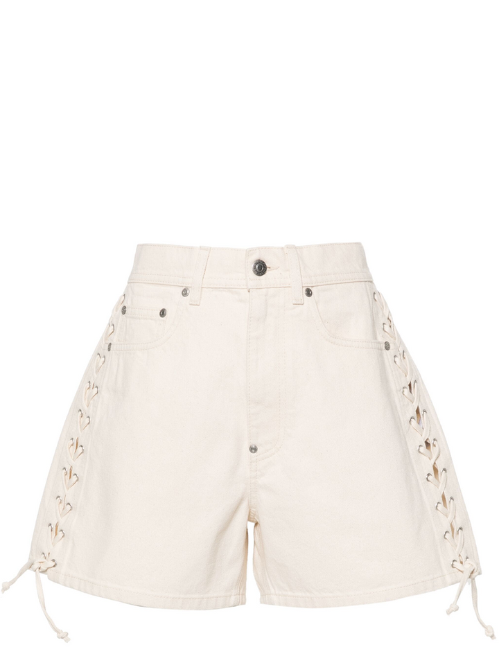 STELLA-McCARTNEY-Ecru-Side-Lacing-Shorts