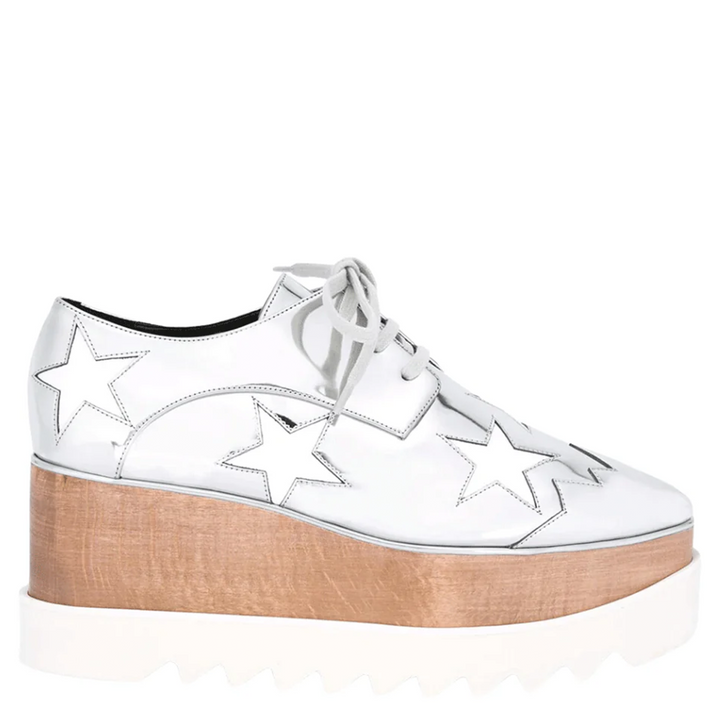 Elyse Stars Mirror Lace Up Flatform