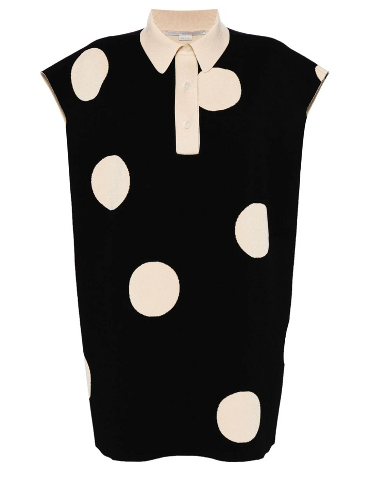 STELLA-McCARTNEY-Polka-Dots-Knit-Polo-Vest