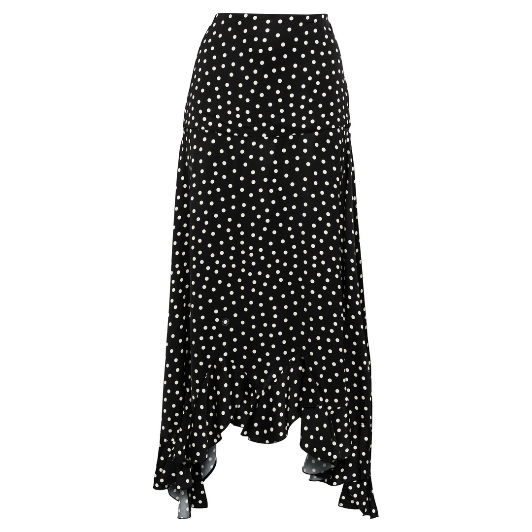 Polka Dots Print Maxi Skirt