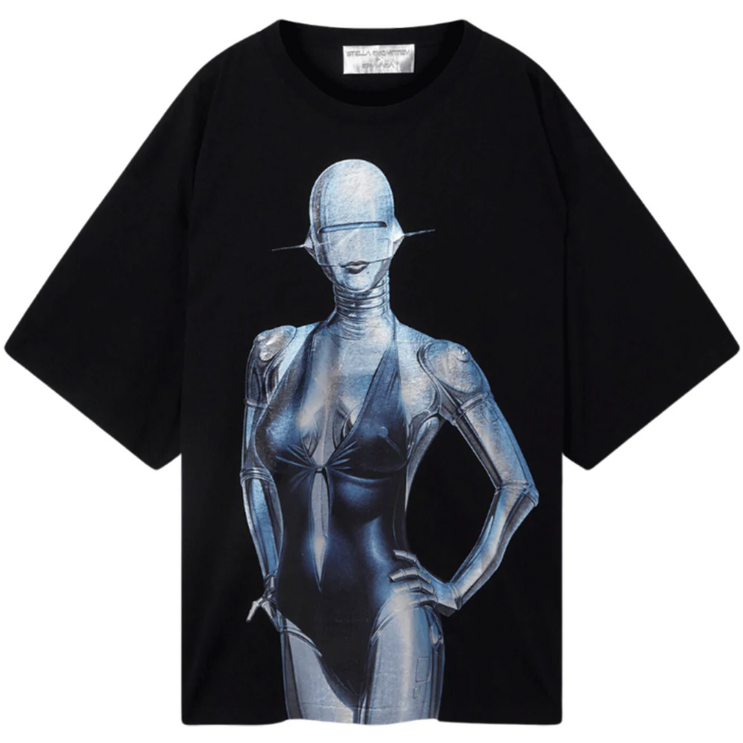 Stella McCartney + Sorayama Sexy Robot Oversized Organic Cotton T-Shirt