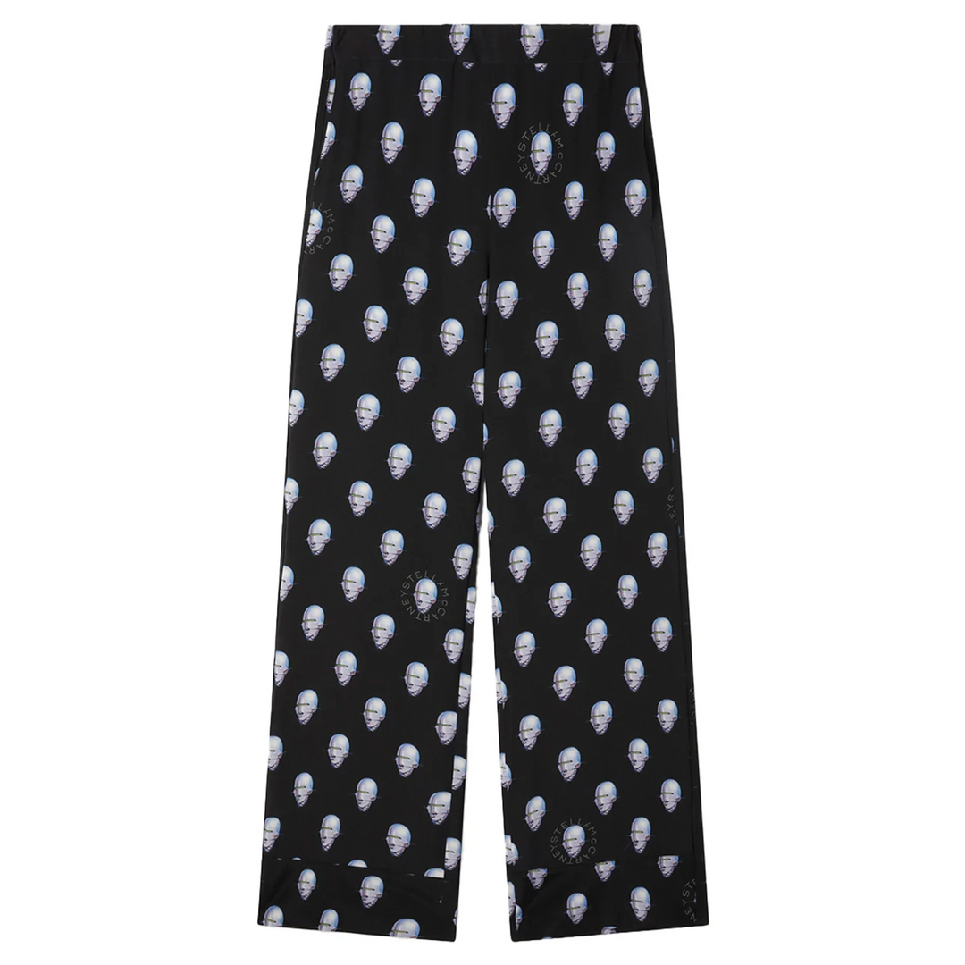 Stella McCartney + Sorayama Sexy Robot Print Crepe de Chine Pyjama Trousers