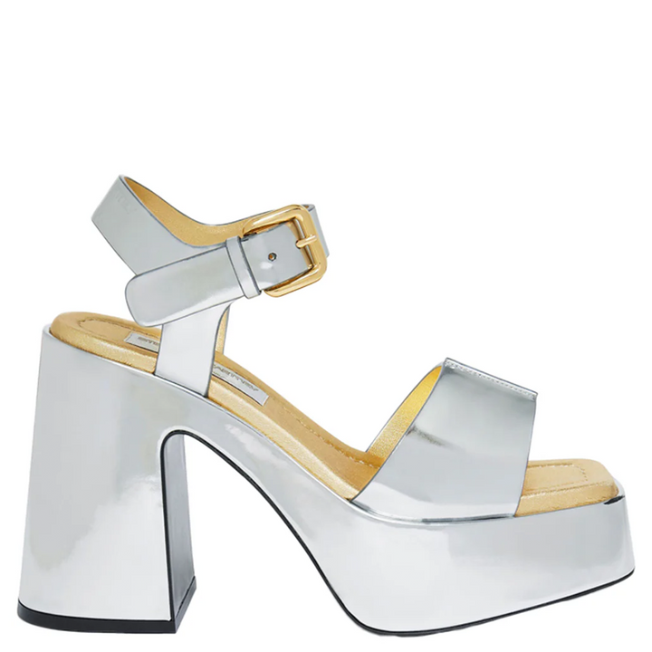 Stella McCartney + Sorayama Skyla Double-Chromatic Mirrored Platform Sandals