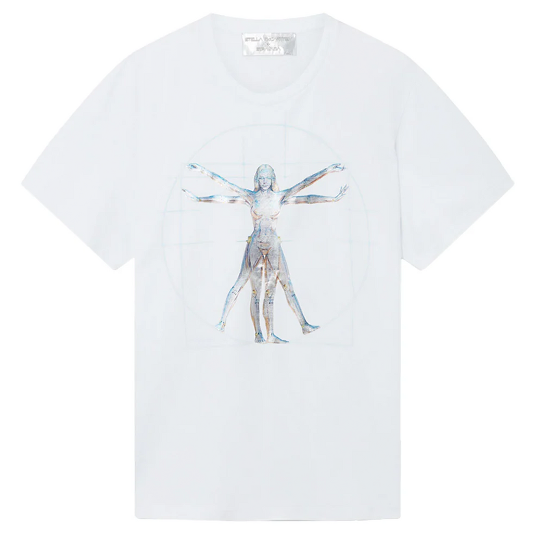 Stella McCartney + Sorayama Vitruvian Woman Oversized Organic Cotton T-Shirt