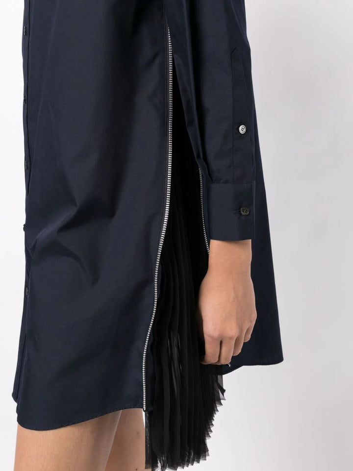 Sacai-Cotton-Poplin-Dress-Navy-5