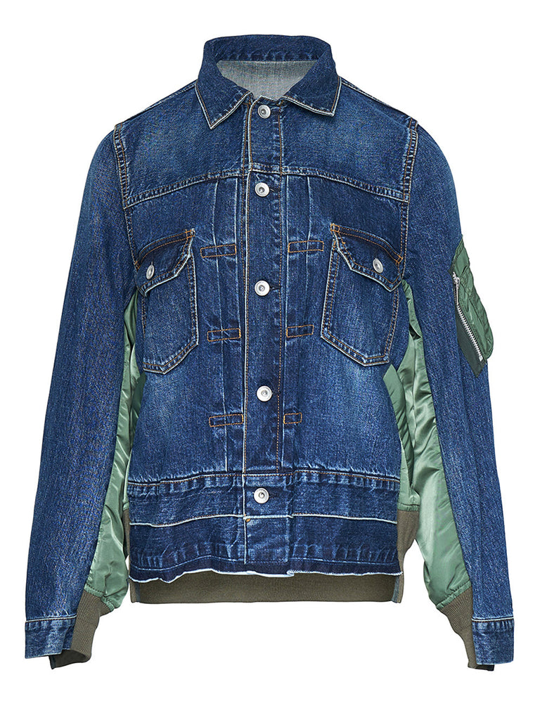 Denim X Nylon Twill Jacket – Club21.com