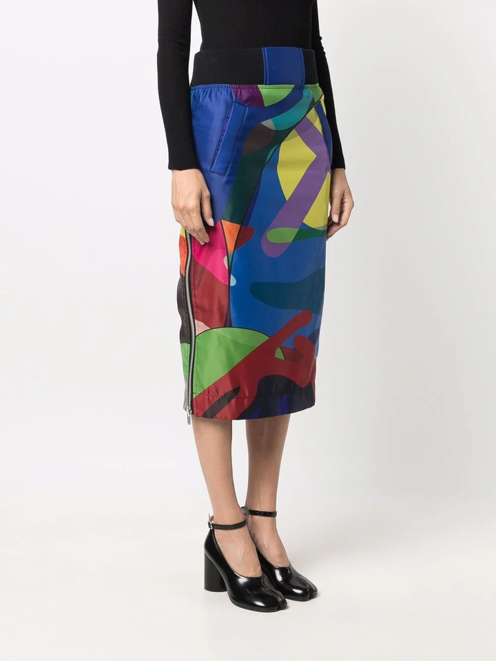 Sacai KAWS Print Skirt Multi 3