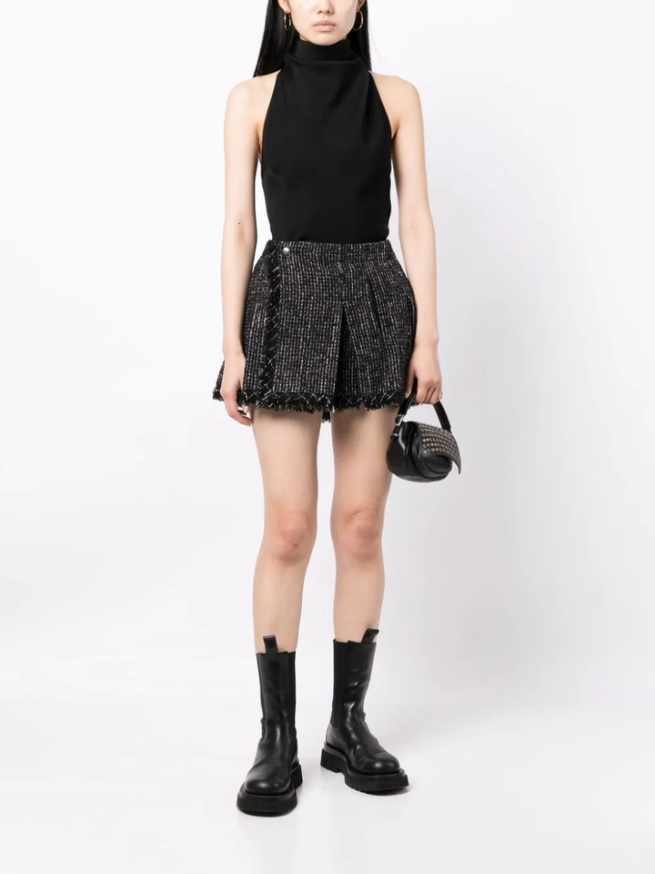 Sacai-Tweed-Shorts-Black-2