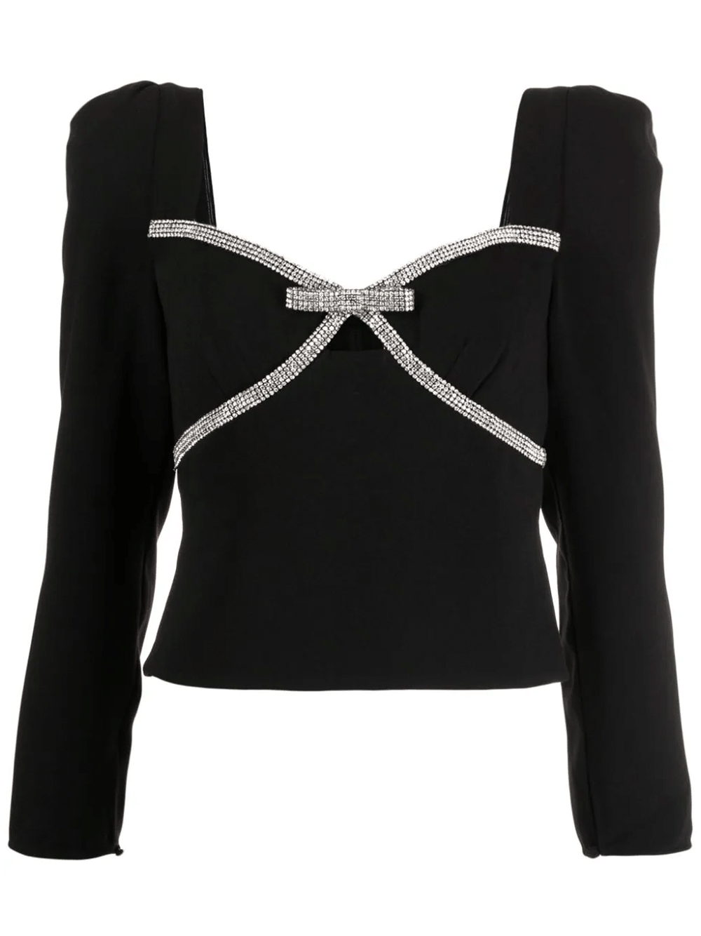 Self-Portrait-Black-Diamante-Bow-Top-Black-1