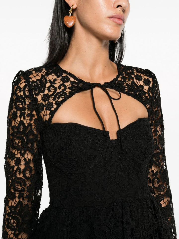 Self-Portrait-Black-Lace-Tie-Neck-Mini-Dress-Black-5