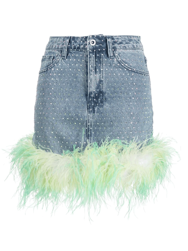 Self-Portrait-Blue-Rhinestone-Feather-Denim-Skirt-Blue-1