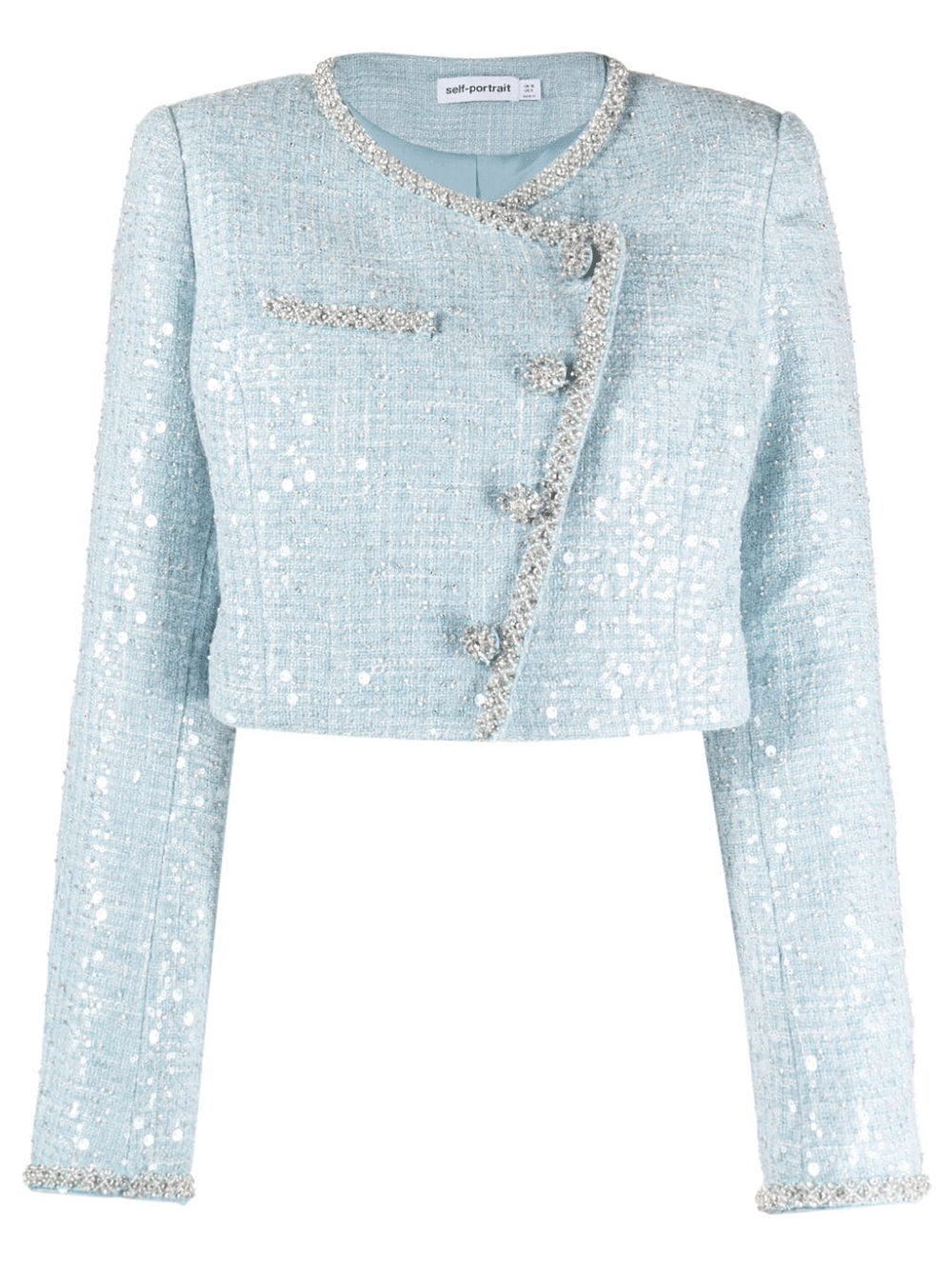 Self-Portrait-Blue-Sequin-Boucle-Cropped-Jacket-Blue-1