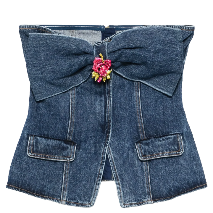 デニムバンドゥトップ