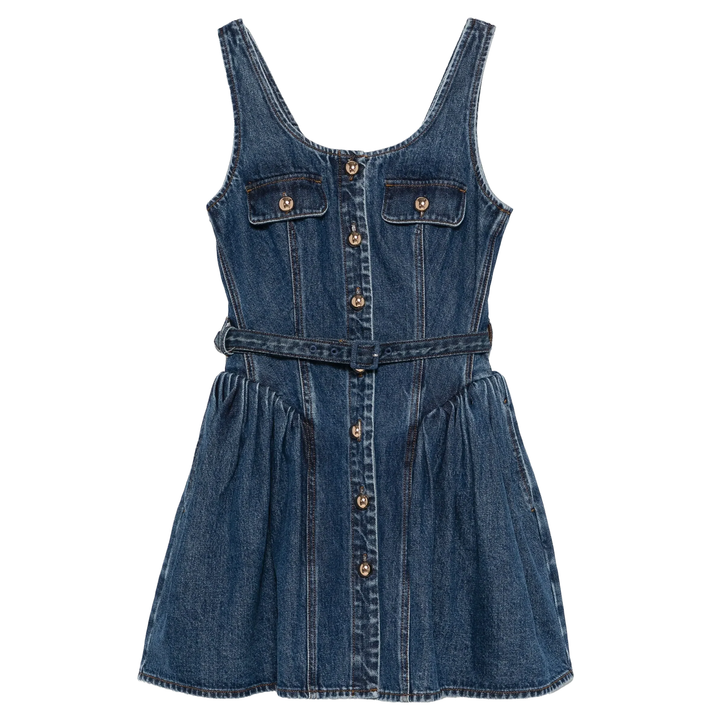 Flared Denim Mini Dress