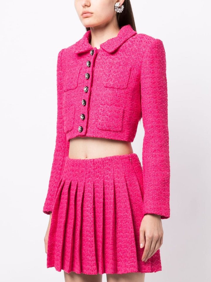 Self Portrait Fuchsia Boucle Jacket Pink 3