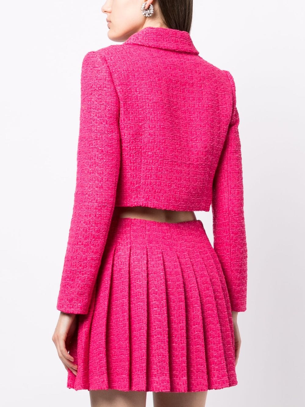 Self Portrait Fuchsia Boucle Jacket Pink 4 