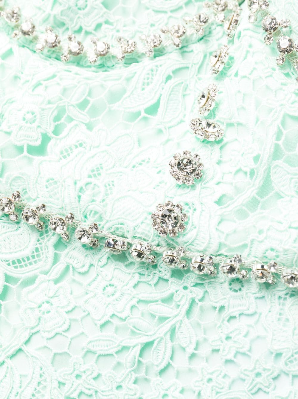 Green Cord Lace Diamante Midi Dress Green Cord Lace Diamante Midi Dress