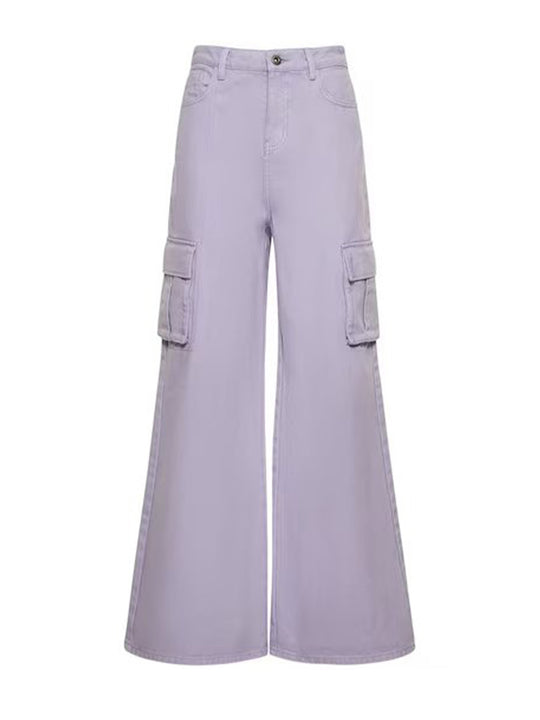 Lilac Denim Cargo Jeans