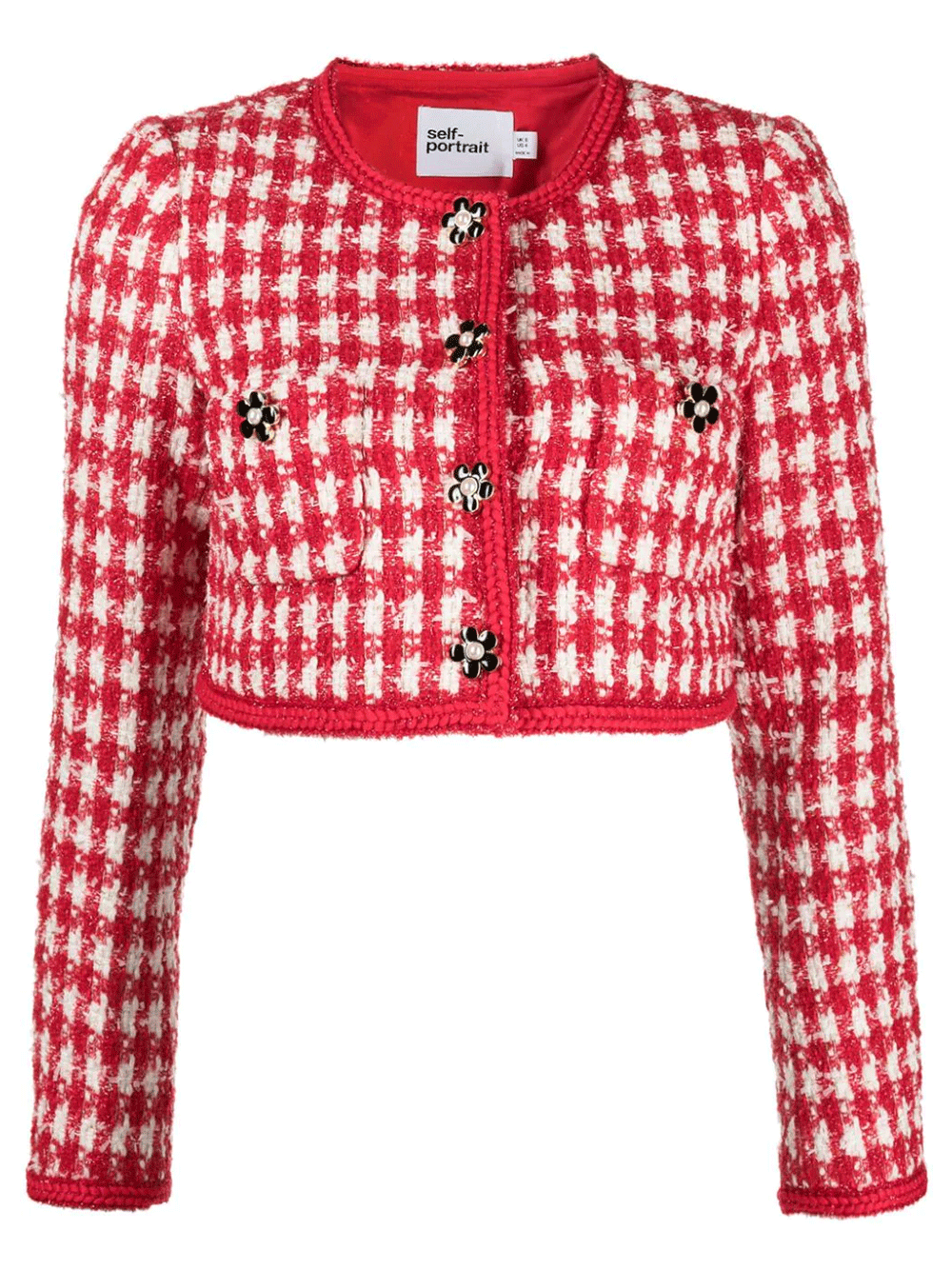 Self-Portrait-Red-Check-Boucle-Cropped-Jacket-Red-1