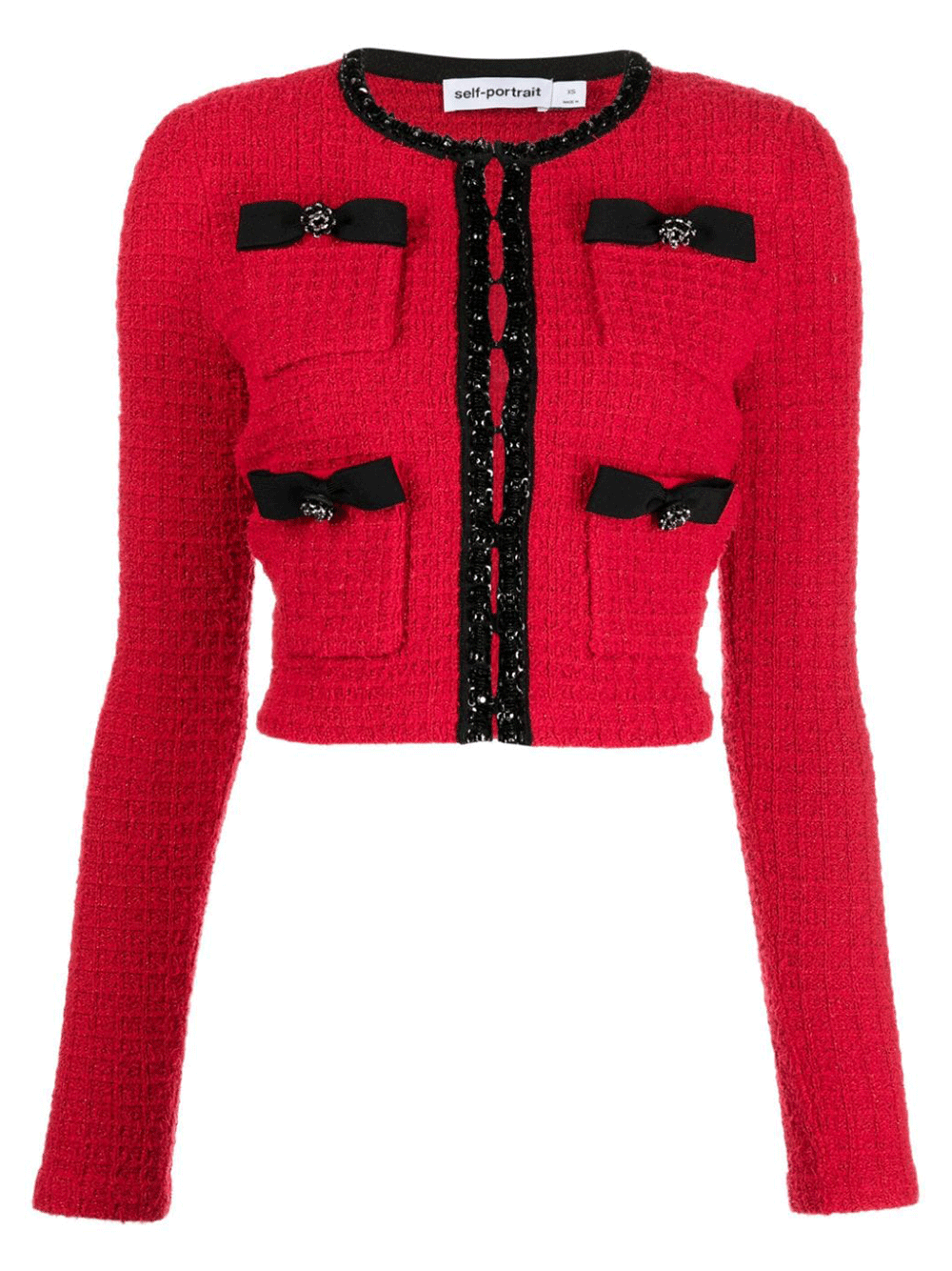 Self-Portrait-Red-Knit-Cardigan-Red-1