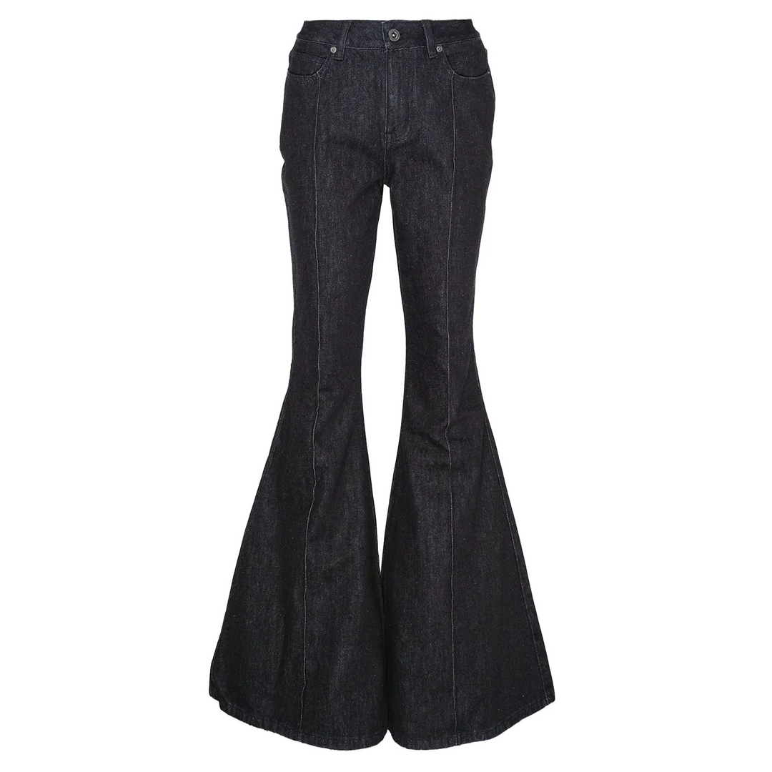 Black Denim Kickflare Jeans