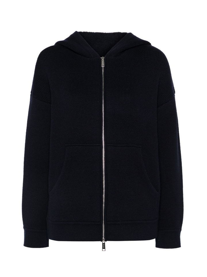 Self-Portrait_Navy_Knit_Hoodie-Navy