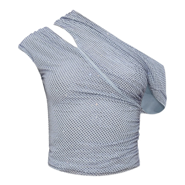 Pale Blue Rhinestone Top