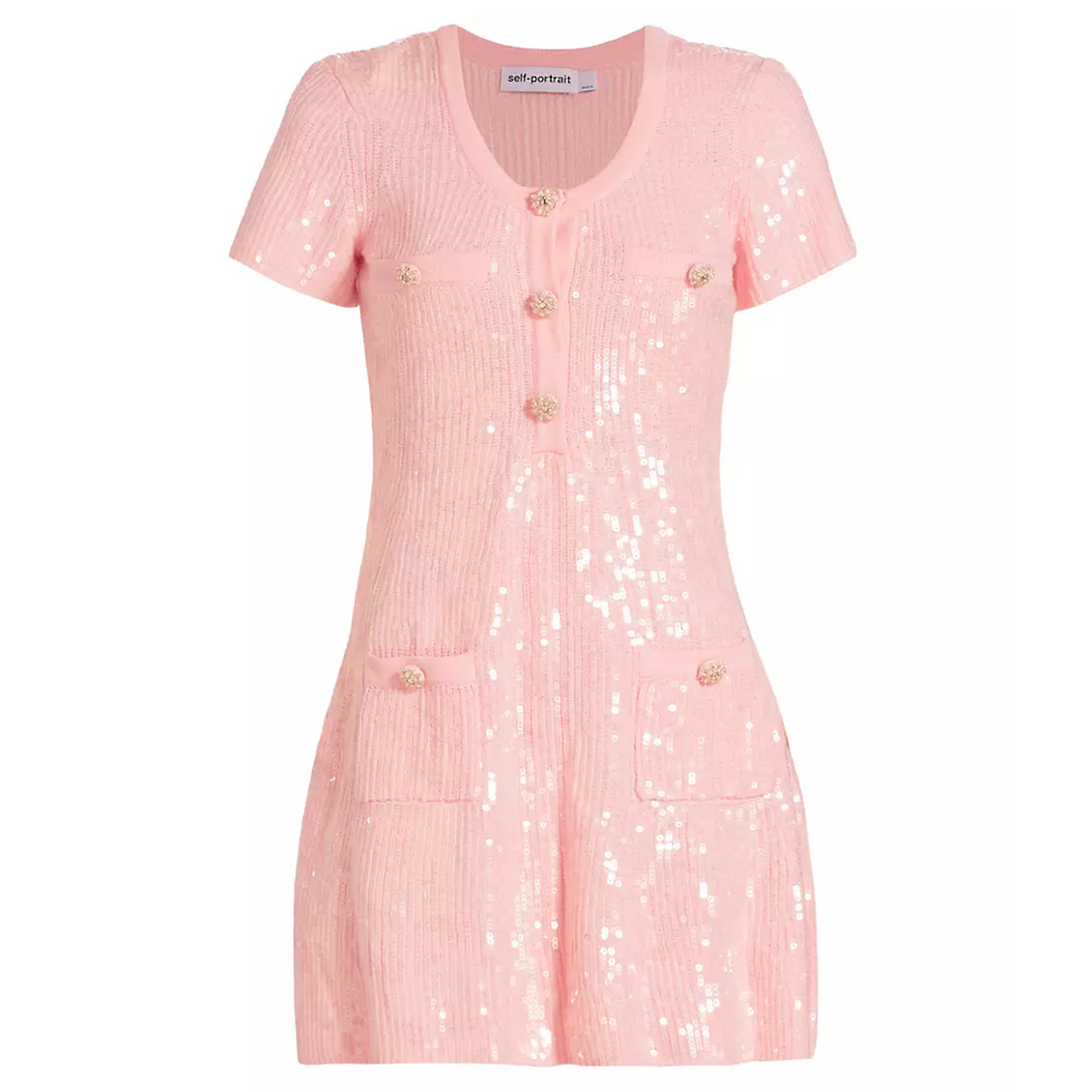 Pink Sequin Knit Mini Dress Club21.com Pink Sequin Knit Mini Dress Club21.com