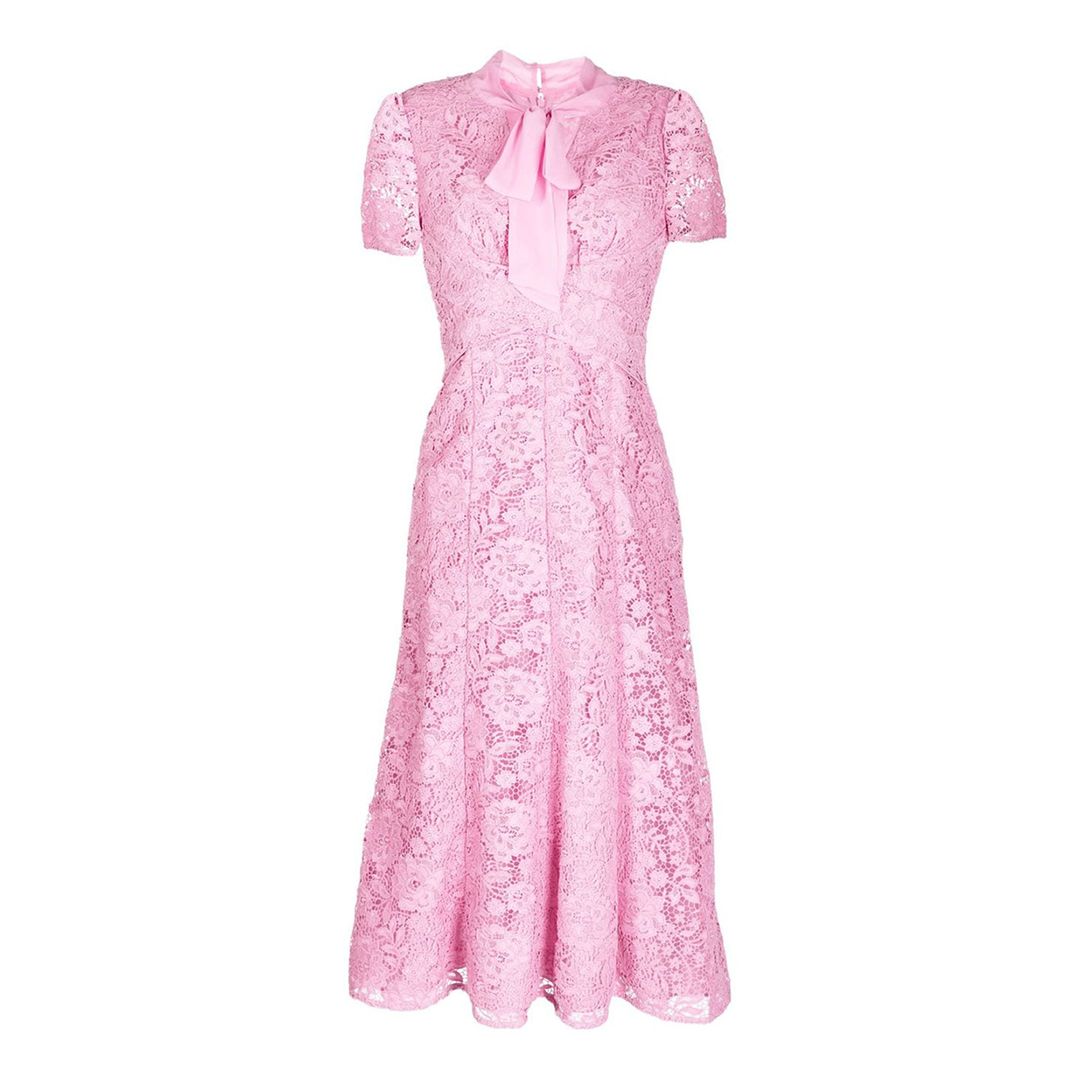 lace crossover dress La Femme 33333 - Long Lace Sheath Dress