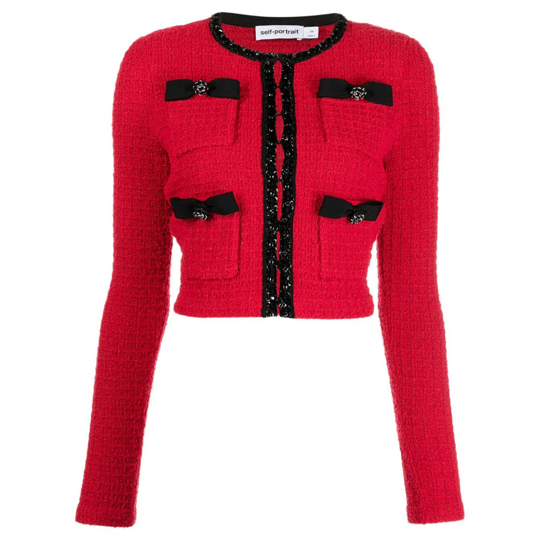 Red Knit Cardigan