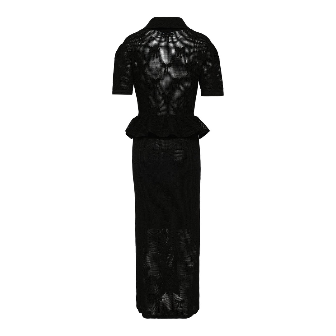 Black Bow Crochet Midi Dress Club21.com Black Bow Crochet Midi Dress Club21.com