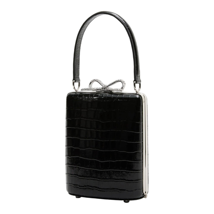 Club21 - Self-Portrait - Black Croc Mini Bag - HANDBAGS - Black